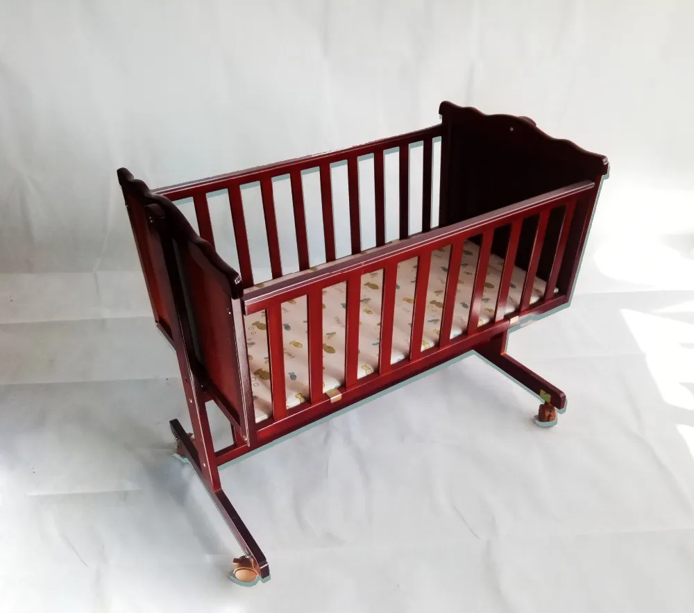 Stylish Baby Swing Cradle Wooden Baby Sleeping Bed In Bumpers - Buy