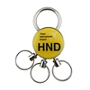 Mini pocket Easy pull clasp round key ring stickers Plum Blossom Keyring With Removable Rings Gift Ideas