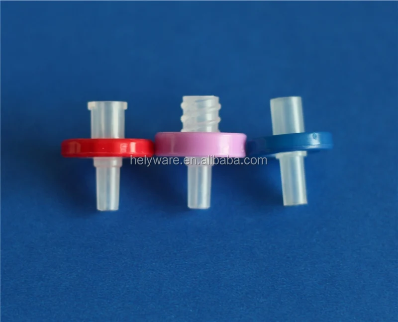 Mce/cnca Pp Ptfe Nylon Pes Pvdf Gf Membrane 13 25 33mm Syringe Filter With Female Luer Lock