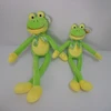New soft plush stuffed green frog toy plush green frog toys with long legs
