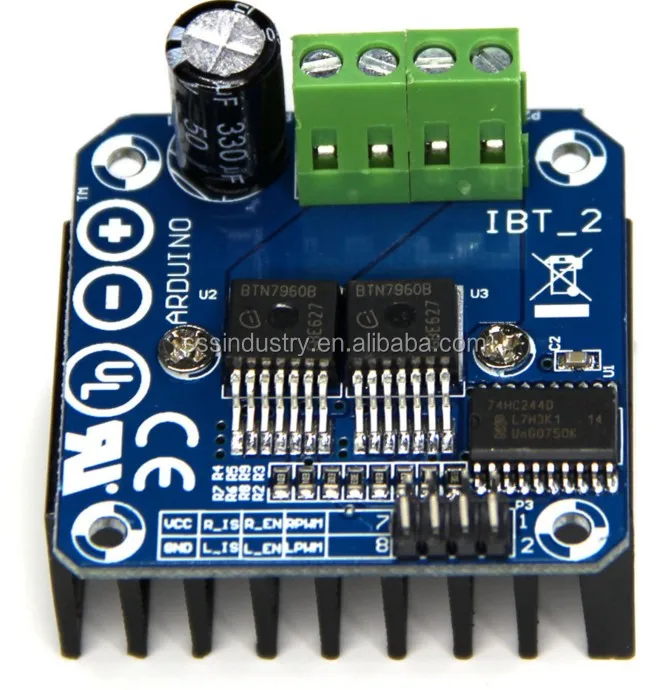 BTS7960 Module pilote de moteur haute puissance 43 A pour limite de courant Arduino