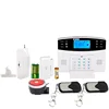 Back up li-lion battery siren time adjustment 6 group call/6 SMS numbers fire detection intrusion power failure sms alarm system