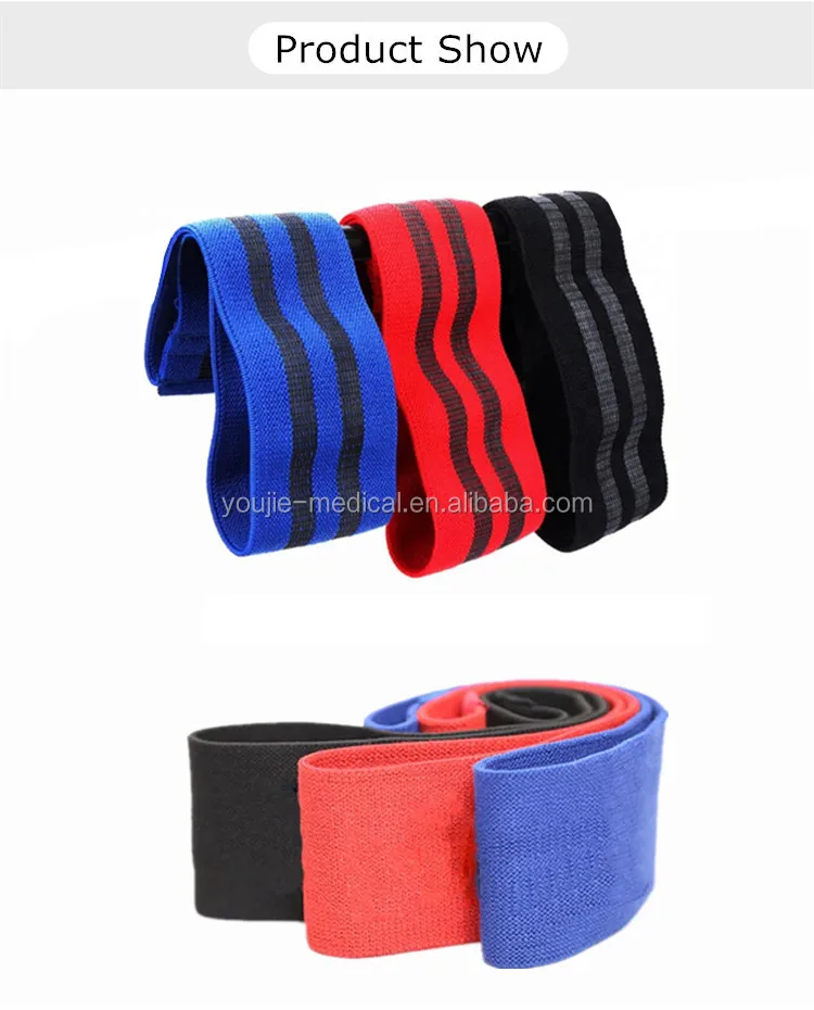 Customized Fitness Hip Circle Band Anti Slip Nylon Elastic Resistance Band for Butts Trainer