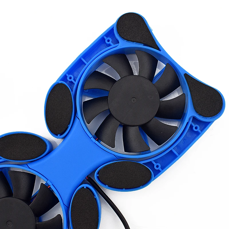 Portable Slim Smart Laptop Cooling Pad 2 Fans Cooler Plug Play For 7-15 ...