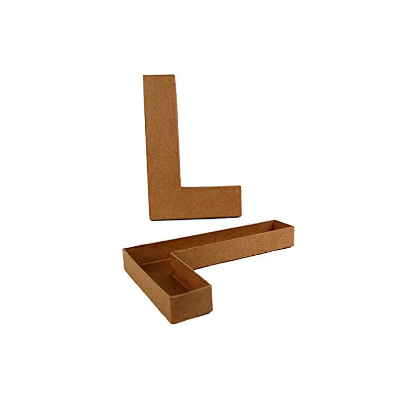 Kraft Paper Alphabet Shape Boxes / Letter Shaped Gift Box For Flower