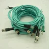 IP67 D code male 4pin M12 circular connectors cable with RJ45