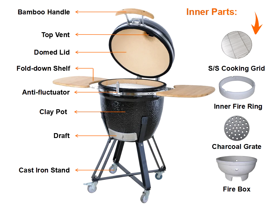 De Hierro Fundido Soporte Casero De 21 Pulgadas Kamado De La Parrilla De  Barbacoa - Buy Parrilla De Barbacoa,De Cerámica De La Parrilla De  Barbacoa,De Hierro Fundido Soporte Casero De 21 Pulgadas
