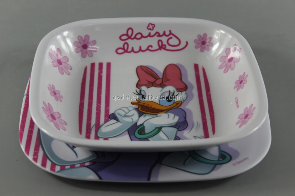 Popular Design Melamine Square Dinner Set For Children