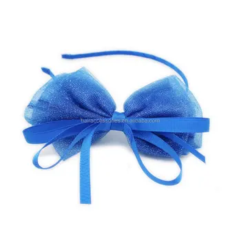 blue ribbon headband