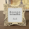 4x4 washed white metal photo frame