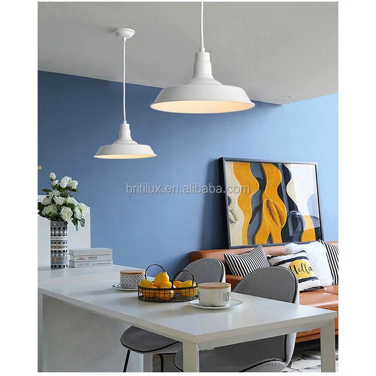 Hot selling black nordic iron indoor restaurant loft retro  hanging kitchen design pendant lamp with E27 lamp holder