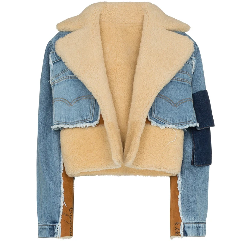 Shearling denim jacket - Women