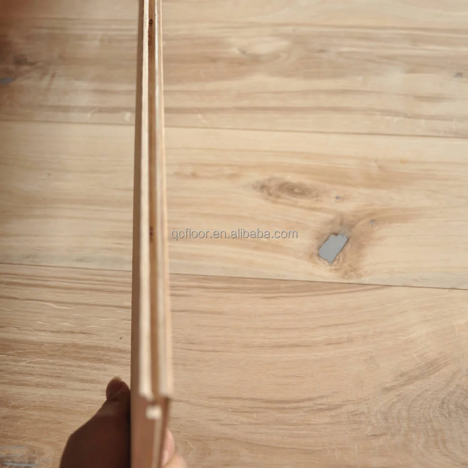 Popular 90 125mm Width Knotty Rustic Grade Oak Hardwood Flooring