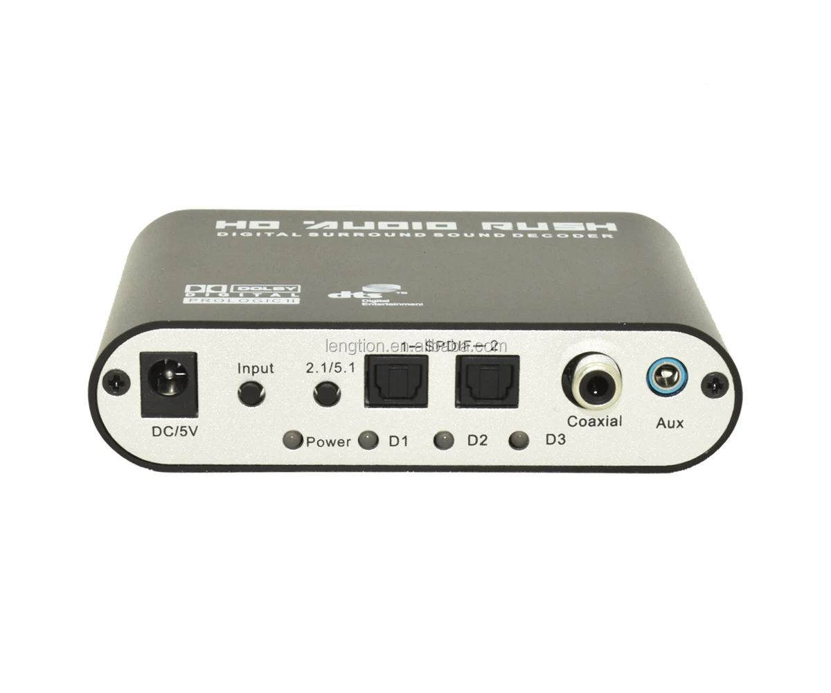 5.1 Digitale Audio Sound Decoder Converter Optische Spdif Coaxiale Ac3