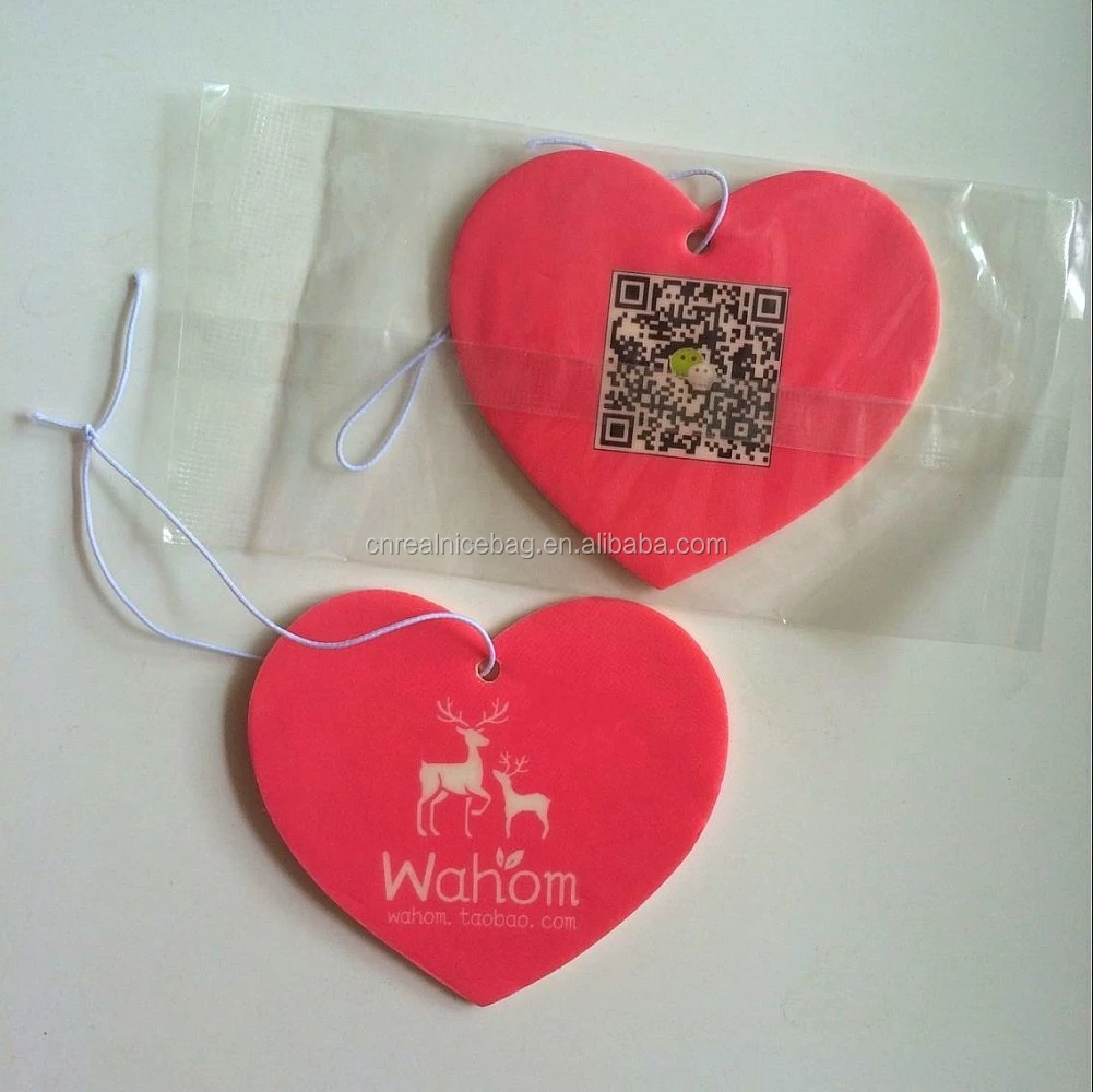 Custom Heart Shaped Good Scent Paper Car Air Freshener,Eco Air