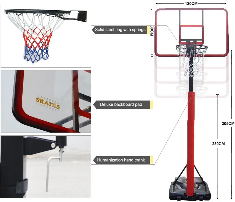 best factory basketball ring acrylic portable basketball stand