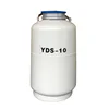 Lab technician freezes stem cell samples liquid nitrogen container