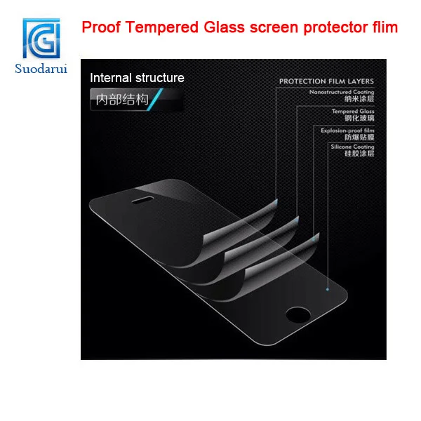 Clear Tempered Glass For iphone 6s 2.5D 0.30MM Flat Film Screen Protectors