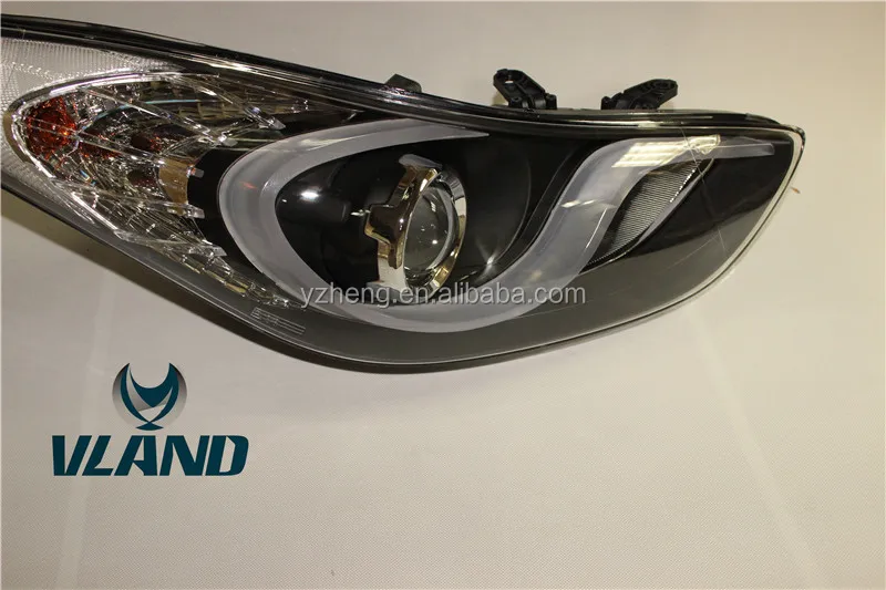 VLAND factory Wholesale price for car front lamp for Auto lamp 2012 2013 2014 2015 Elantra Headlight led modified projector lens