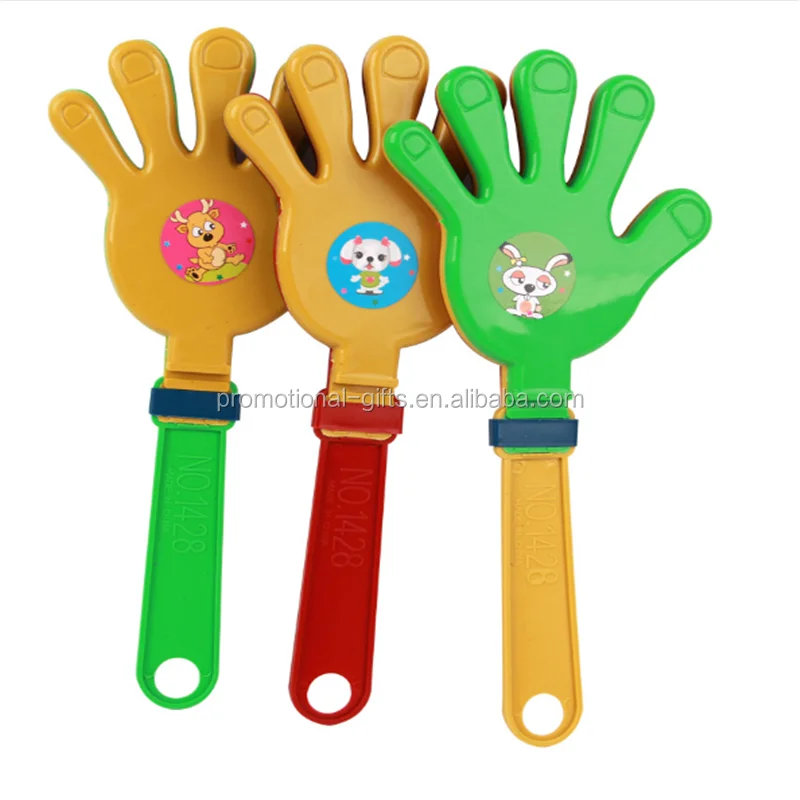 Oempromo custom Logo clap trap cheer toy plastic hand clap trap