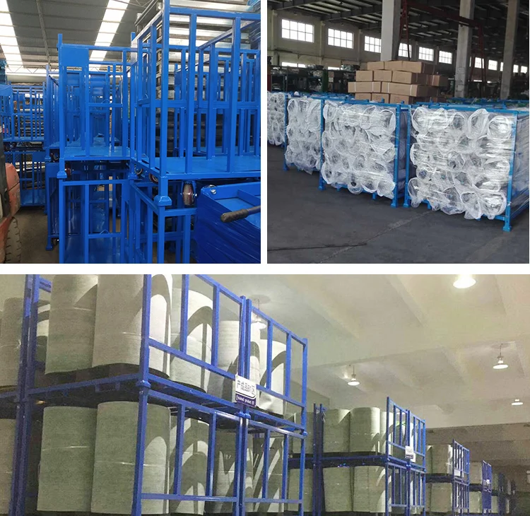 Heavy duty metal folding stacking tire rack