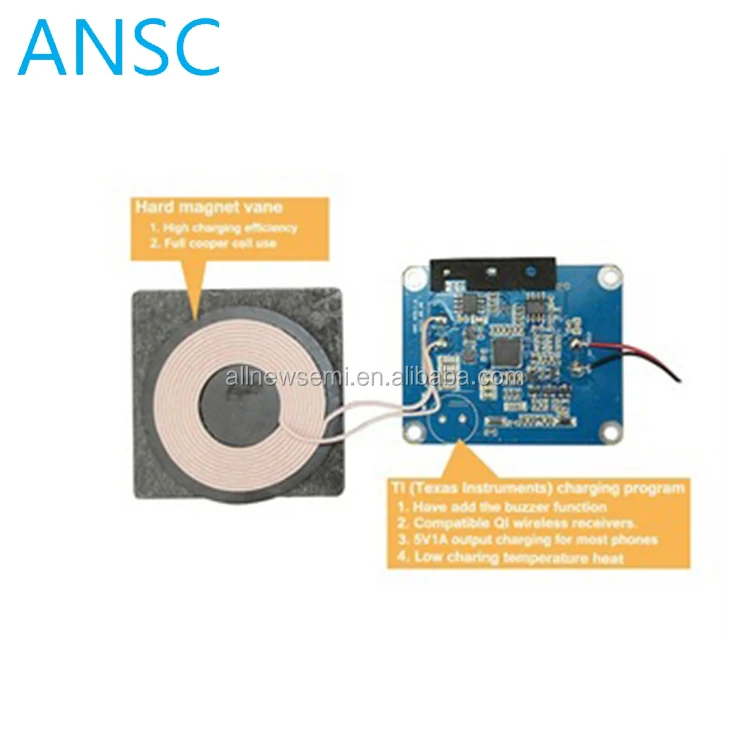 Electromagnetic Induction C Receiver Mobile 15w Wireless Phone Charger Module