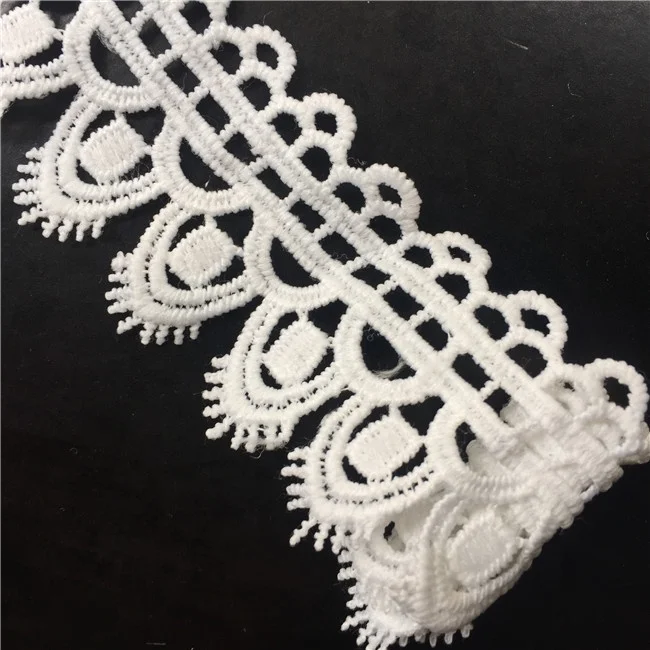 2yards White Snowflake Leaf Lace Edge Trimmings Sewing Crafts Embellishments DIY
