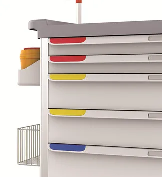 abs medical trolley in hospital mobile crash emergency cart