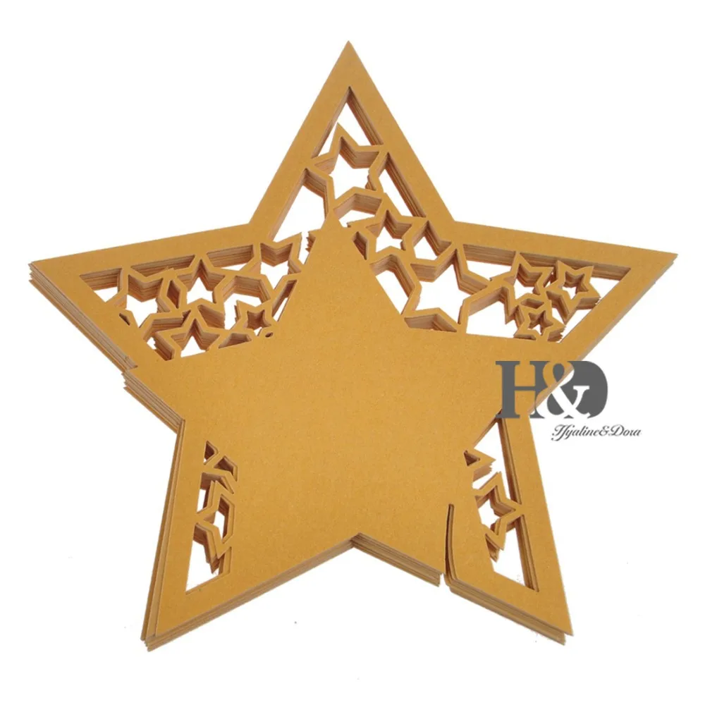 Golden Wedding Card Ideas Find Get Quotations 120pcs Laser Cut Hollow Out Golden Star Name Place Card Wedding Table Cards For Party