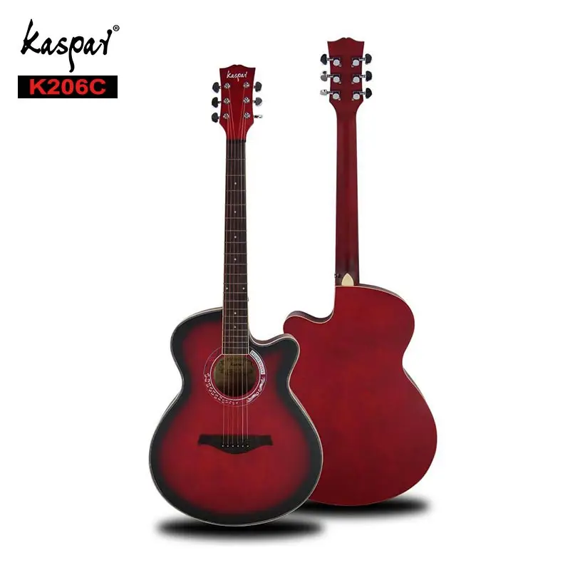 Kaspar Chinese Guitar Factory OEM Cheap Classical Guitar Solid Blue Travel Guitar 40inch