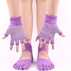 (3 pairs/set) 10 Styles Women Socks +Fingerless Gloves Yoga Silicone Shock Absorbing Cotton Breathable Sweat EY005019