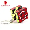 Factory price Custom logo ABS plastic Magic Cube with Key chain