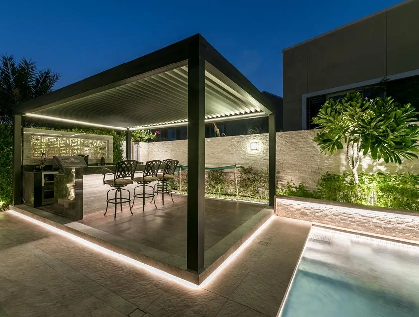 Bespoke Outdoor Modern Square Tube Garden Terrace Patio Gazebo Folding