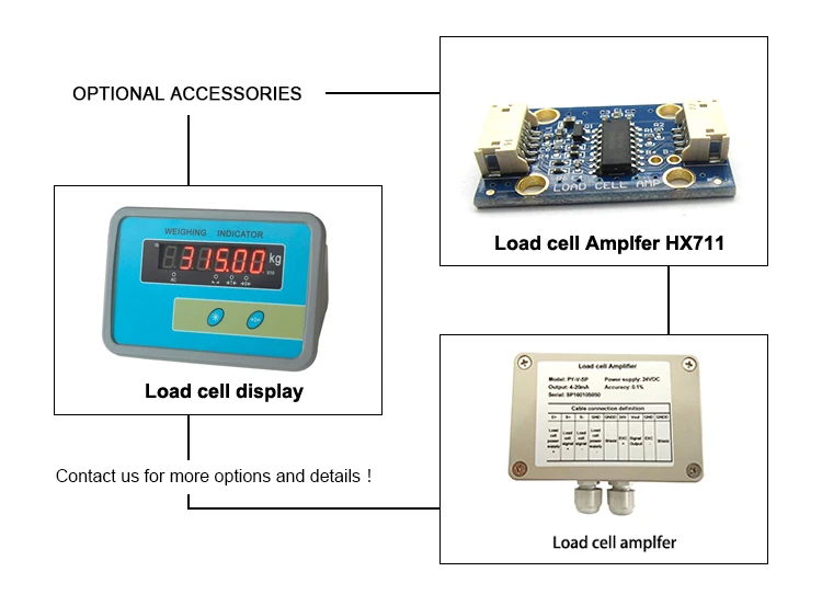 High Precision 100g 300g 500g 750g 1 kg Load Cell Sensors for weighing scale