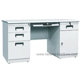 Office Table With Cabinet Design Metal Computer Table Design With
