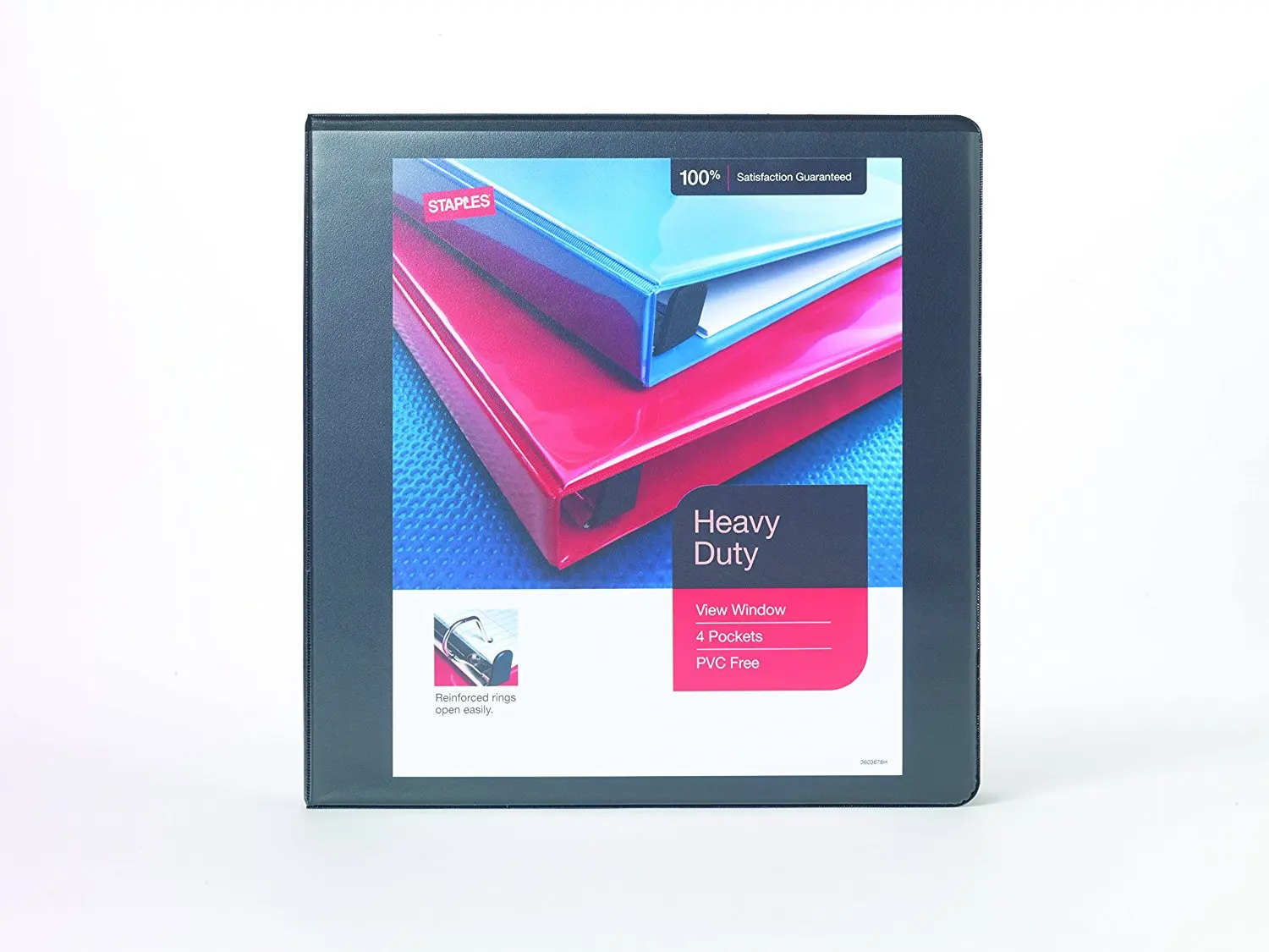 buy staples heavy duty 2 inch slant d 3 ring view binder black