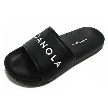 2018 Black Beach Custom Logo Plain Man Slides Sandals - Buy Custom Logo Slide Sandal,Slides 