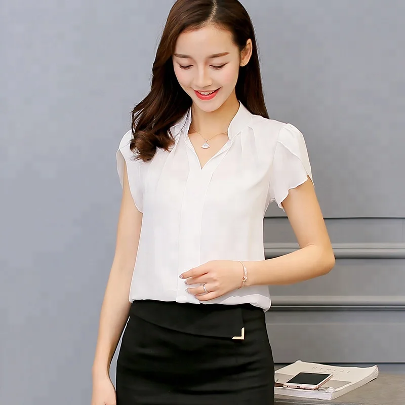 Office Uniform Womens Long Sleeve Blouse Model Blouse Neck Design - Buy