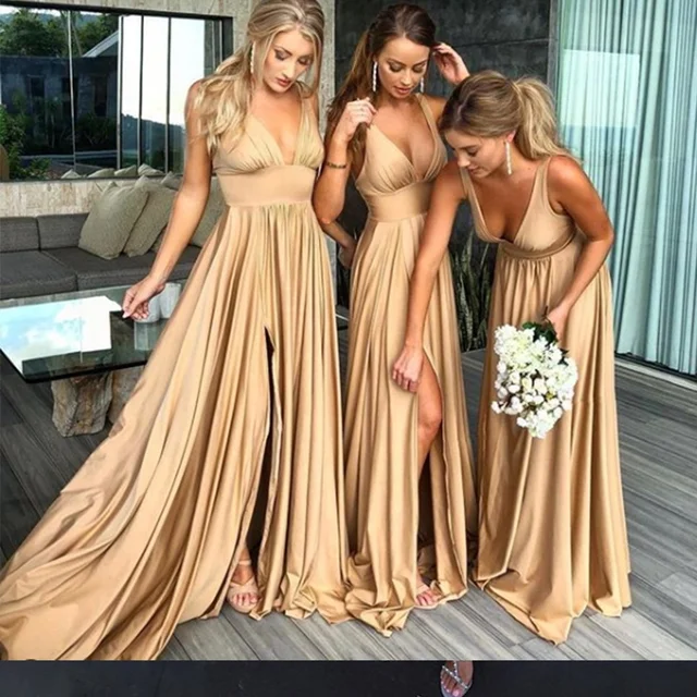 simple gold dresses