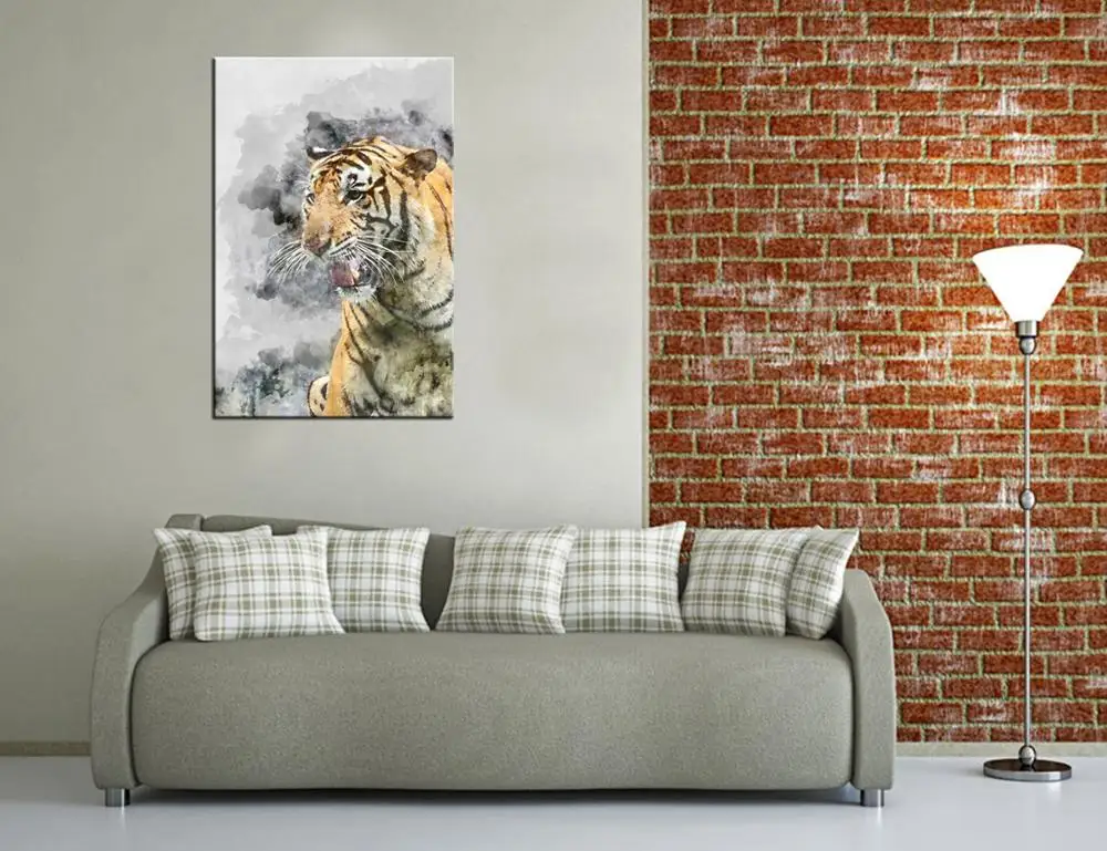 Copia Da Lona Personalizado Tigre Aquarela Pintura Da Lona Arte Da Parede Da Lona Impressao Artistica Fresco Decoracao Do Quarto Buy Copias Da Lona Decoracao Da Parede Da Lona Giclee Imprime Product On