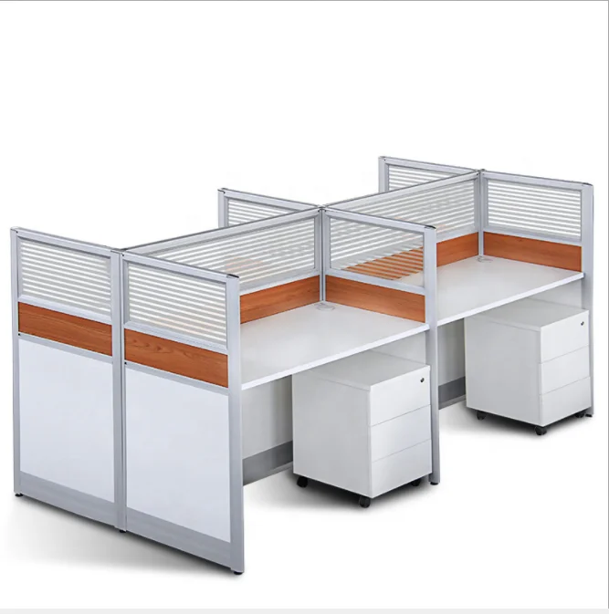 Cheap Modern Modular 4 Seat Office Workstation Cubicle Office Desk