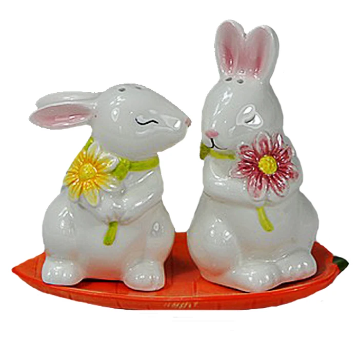 Wholesale Unique Vintage Ceramic Easter Bunny Salt And Pepper Shakers