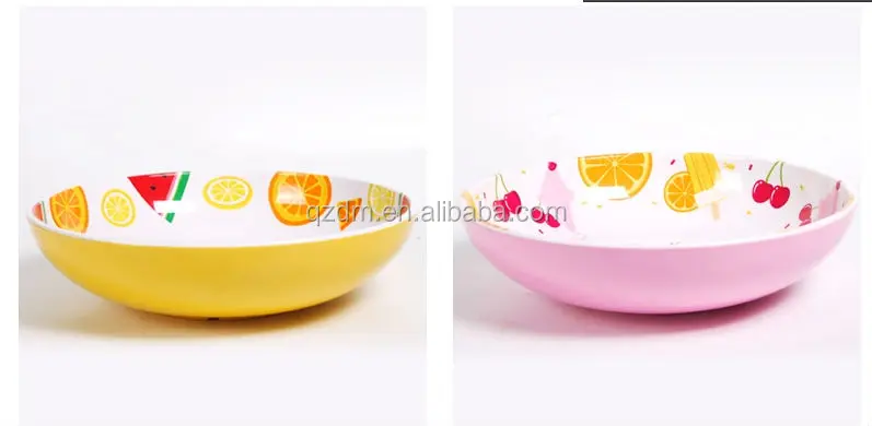 2 Color Melamine Fruit Bowl Custom Print