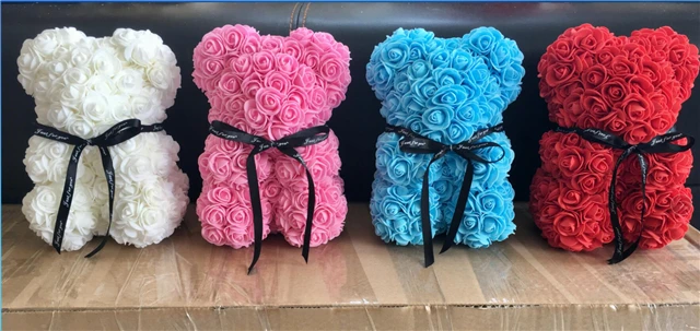 handmade rose teddy bear