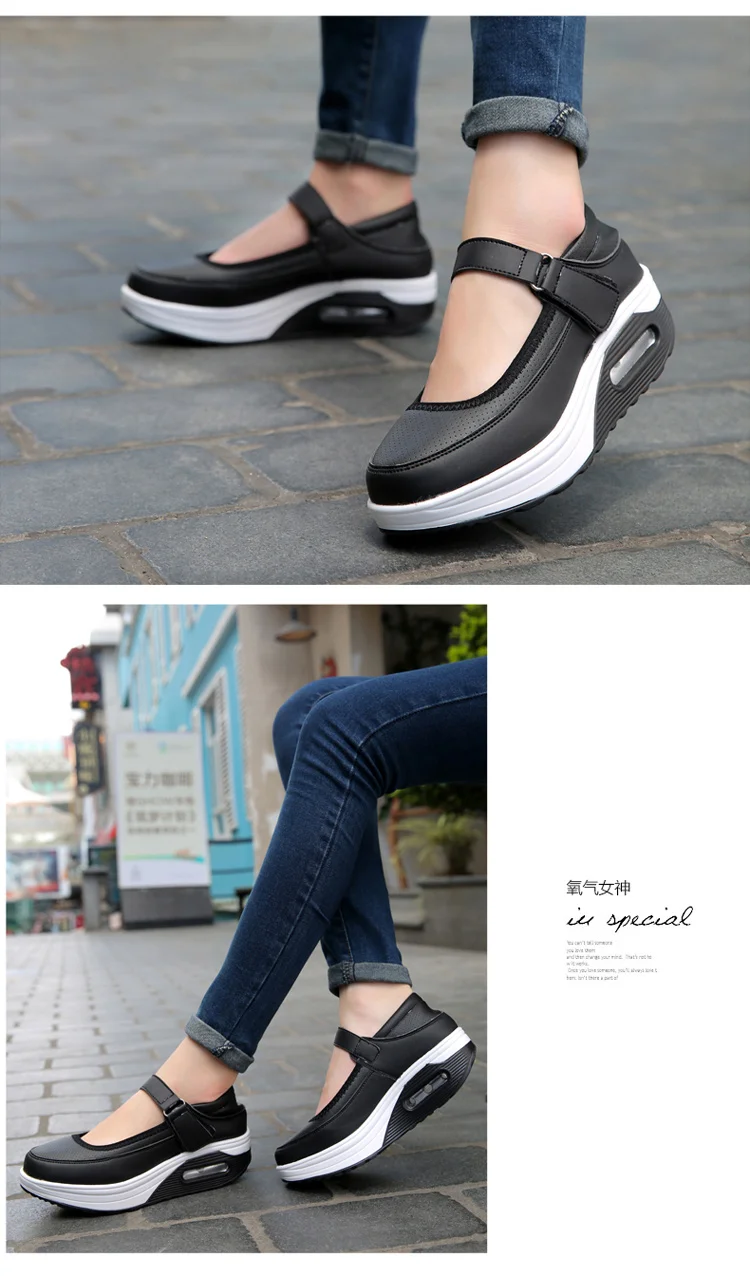White Comfortable Chunky Casual Shoes Nurse Doctor Shoes For Women ...