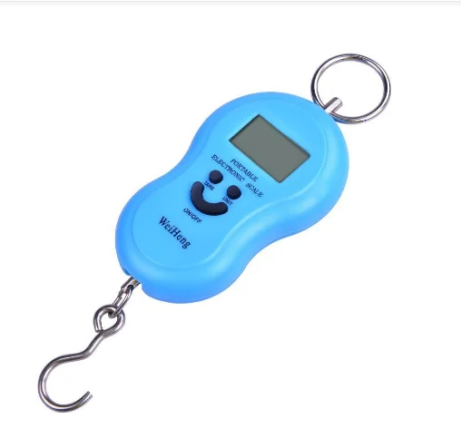 Colorful Painting LCD Blue Blacklight Display,40kg Capacity 10g Division Hanging Scale.Mini Size Strong ABS PLacstic Housing.