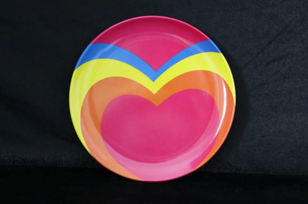 100%melamine peach heart plate