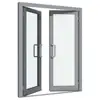 Tempered glass casement door swinging door for internal