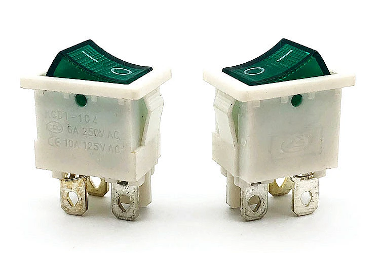 Jtele I/o 4 Pin Kcd1104 6a 250v Ac Electrical Double Pole Illuminated