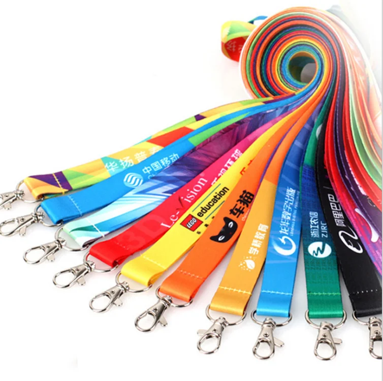 Pink Lanyards Id Card Printed Phone Case Key Chain Polyester Lanyard ...